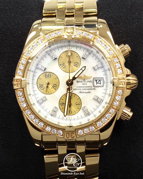 breitling chronomat evolution with diamonds|Breitling Chronomat evolution automatic.